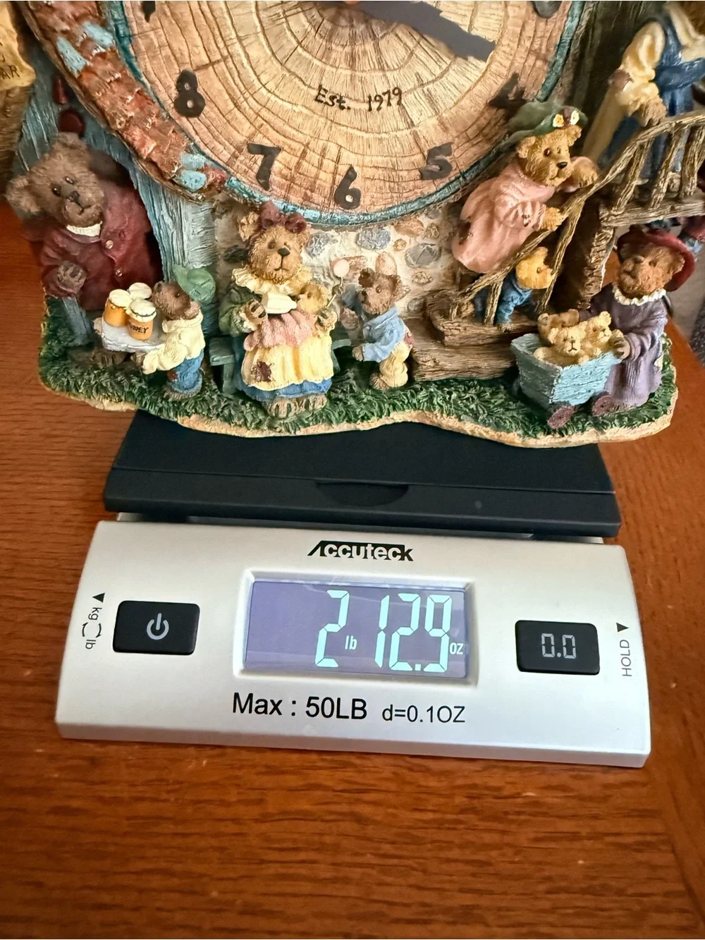 Boyds Bears Collector clock **READ** Time Waits for No Bear Danbury mint